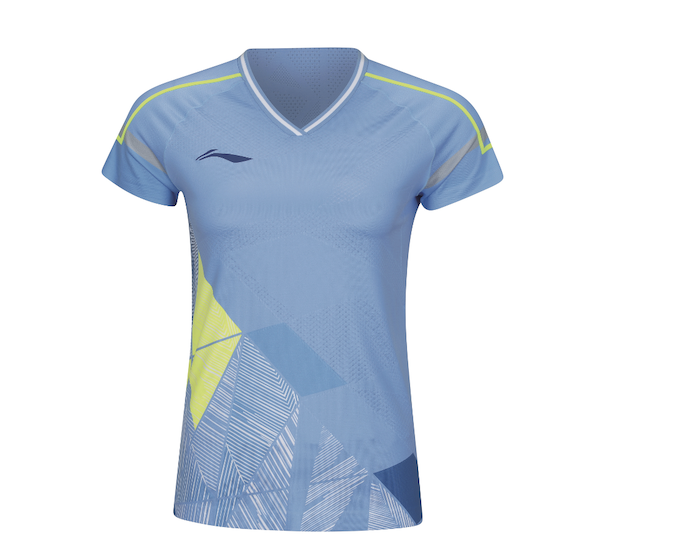 Badminton T-shirt - Ladies Tokyo Blue E W